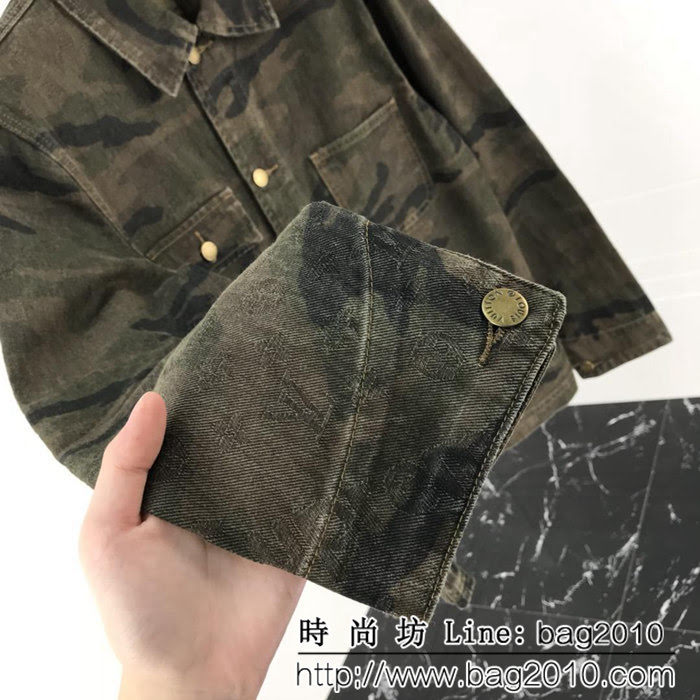 LV路易威登 2018ss 限量迷彩系列 暗紋提花迷彩 牛仔外套 ydi1070